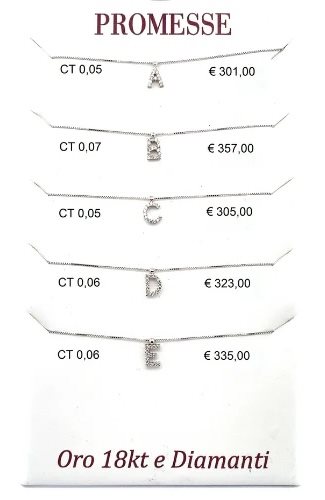 Collana Promesse Donna in Oro LETTERE1 - LETTERE1